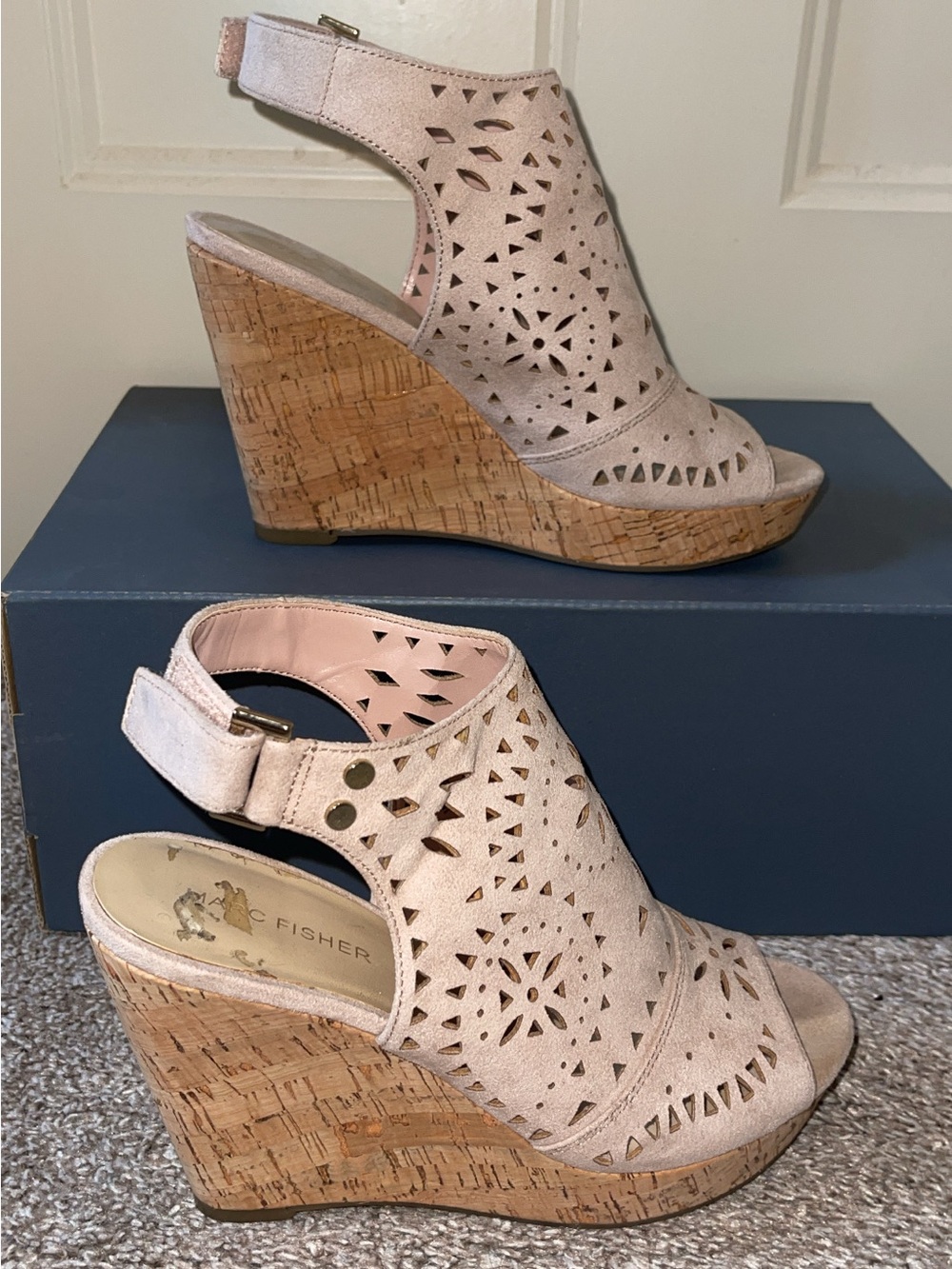 Marc Fisher Wedge Sandles - Size 7